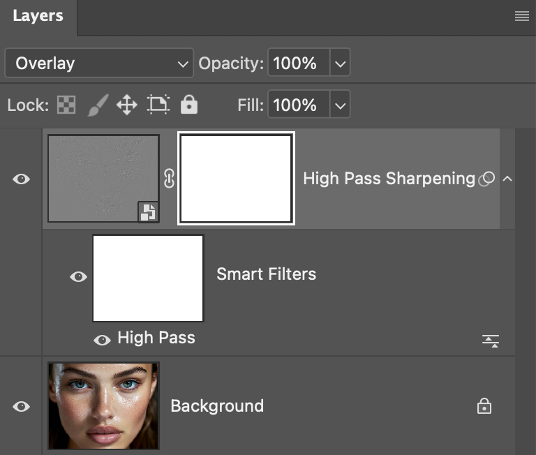 High Pass Sharpening layer in Overlay mode with mask in Configurator Reloaded 2